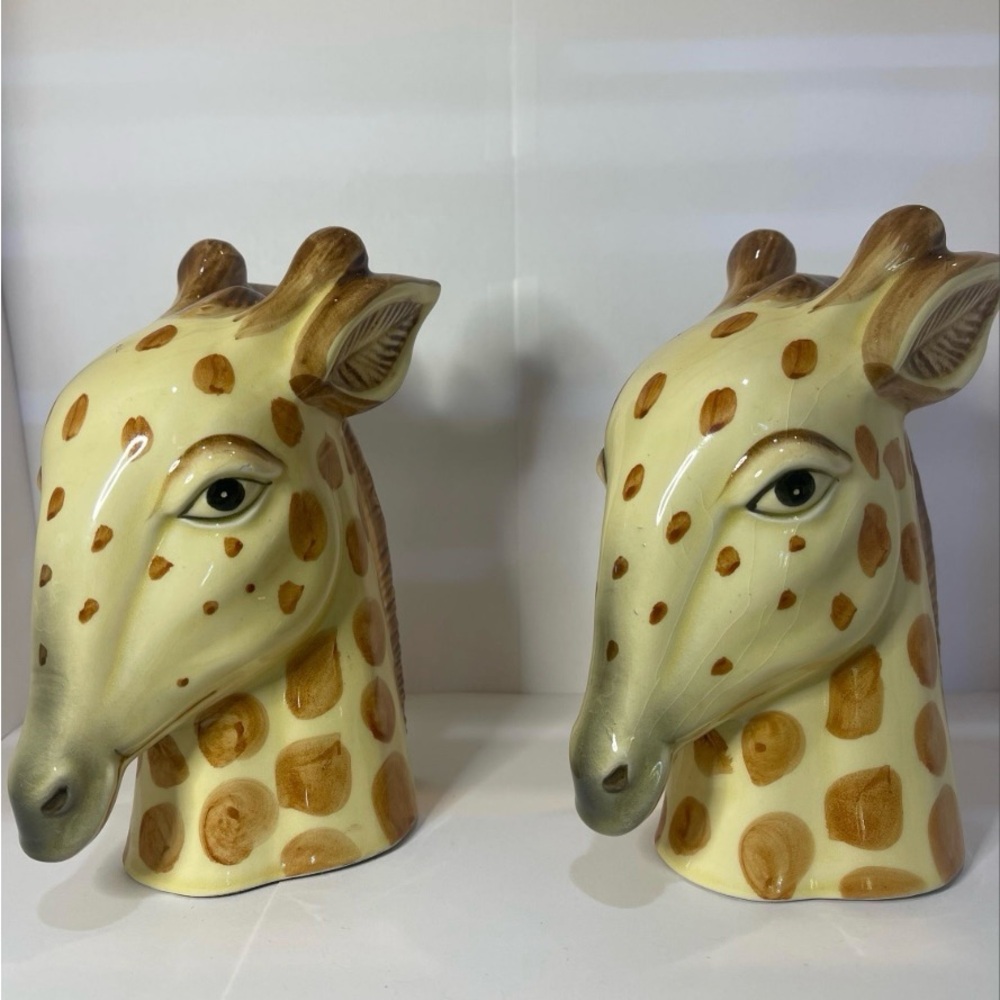 Fitz and Floyd Giraffe Head Decor - Bookends